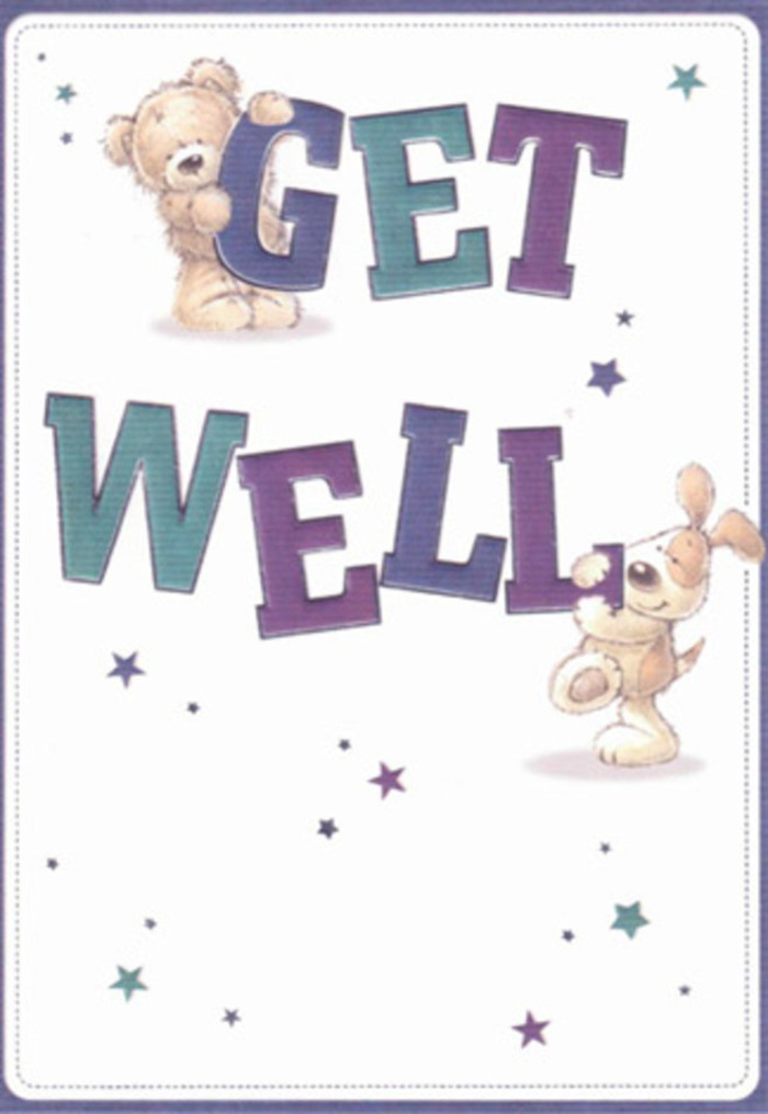 A scene brimming with cheerful encouragement is artfully depicted on this get well card, its heartwarming design reminiscent of the gentle connections found across Canonbury's friendly lanes. At the centre, a cuddly bear with soft, plush fur rests one paw atop the bold 'GET' while a lively puppy's fluffy form supports the bright 'WELL' below-both friends exude goodwill and pure intent. Stars, painted in dreamy hues of violet and aquamarine, dance through the crisp white space, much like the morning sunlight flickering through branches by Canonbury Tower. The large, confident letters ground the artwork, their deep colours echoing the rich florals often gathered by Canonbury Flowers. Textures leap from the card; the bear's cottony fluff, the puppy's velvety ears, all beautifully rendered as if you could reach out and feel their comfort. This card, paired with a local hand-tied bouquet, would make a heartfelt gift for recovery, radiating the optimism and community spirit our neighbourhood is known for.