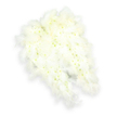 A delicately sculpted angel-wing floral tribute, designed as a heartfelt funeral arrangement, lies against a pristine white backdrop where every curve and contour is clearly visible. Each wing is carefully built from an abundance of small, closely packed white flowers, including dainty chrysanthemums and miniature carnations, which together create a soft, woven blanket of petals. The occasional pale green or soft yellow eye in the center of a bloom adds a natural, understated contrast, reminiscent of the gentle tones seen in early morning light over Canonbury's quiet streets. Following the sweeping outline from the top arch down to the pointed tips, soft white feathers are layered with care, their fine strands overlapping like real plumage. These feathers introduce a cloud-like softness, giving the design a sense of buoyancy and suggesting protective, angelic presence. Subtle lighting skims across the arrangement, emphasizing the interplay between the dense floral surface and the airy feather edges, while a slight shadow beneath hints at depth without disturbing the stillness of the scene. There are no competing elements or colours-only white upon white-focusing attention entirely on the symbolism of the wings. This tribute speaks of peace, innocence, and a gentle farewell, ideal for a funeral, cremation service, or memorial held in Canonbury or surrounding North London areas. It could rest beside a framed photograph, near a book of condolences, or at the front of a chapel, offering quiet solace to family and friends. Crafted in the spirit of local Canonbury floristry, the piece captures how flowers and form together can honour a life and express the hope of safe, loving passage beyond.